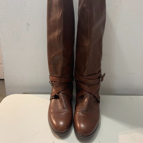 Dolce Vita Brown Leather High Boots Women's Size 7.5 - Picture 3 of 8